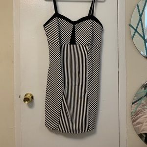Torrid Black and White Stripe Dress